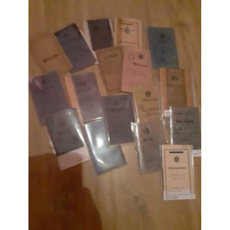 Groot lot militaire paspoorten ww1