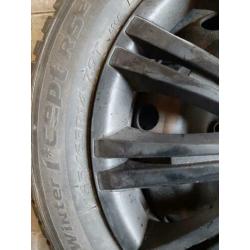 Winterbanden op velg, hankook 4x108