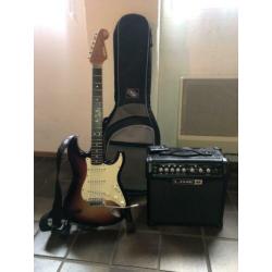 Elektrische gitaar met versterker London city complete set