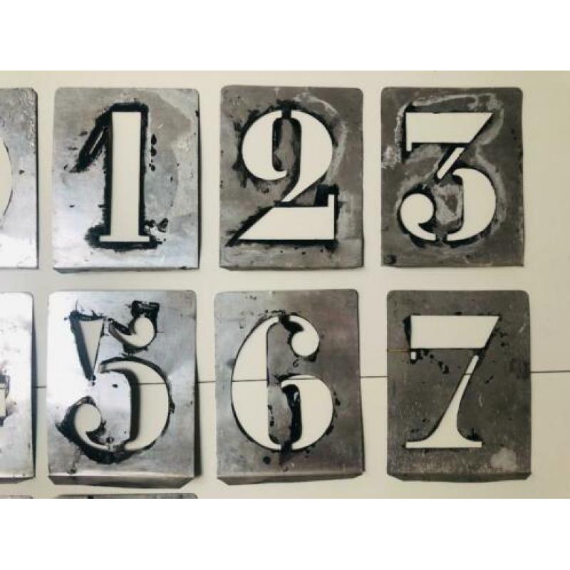 Vintage lettersjablonen/cijfersjablonen