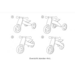 Bandits & Angels - Smart bike 4in1 - loopfiets hout roze