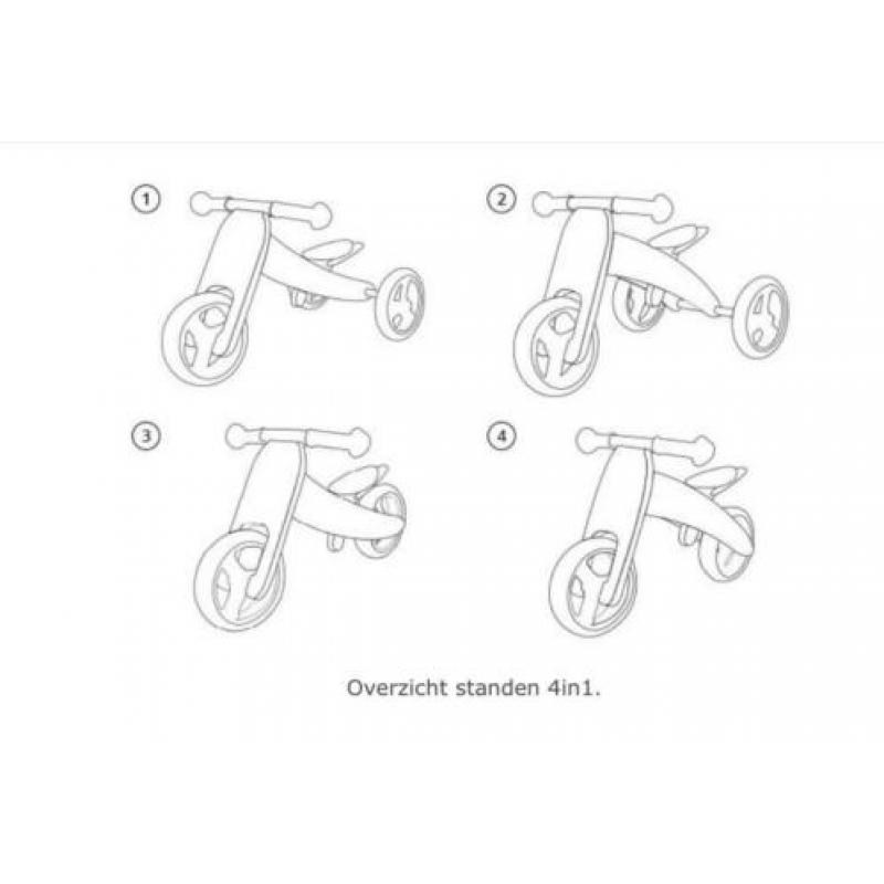 Bandits & Angels - Smart bike 4in1 - loopfiets hout roze