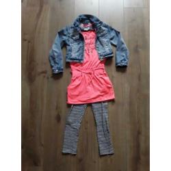 Kiddo jurkje met legging, blue rebel spijkerjasje