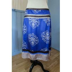 blauw glanzend rokje met luipaard print Styles by Steps mt38