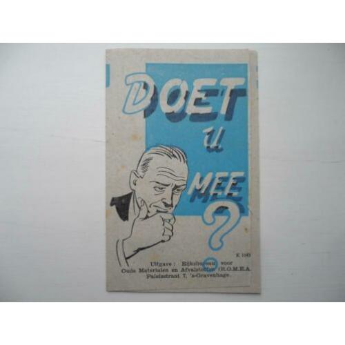 wo2 oorlogs brochure met k nummer materiaal hergebruik