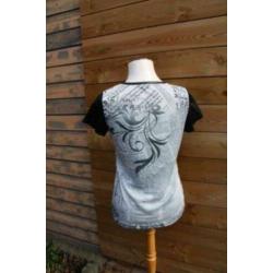 T-shirt zwart/kleur Missy mt M-L