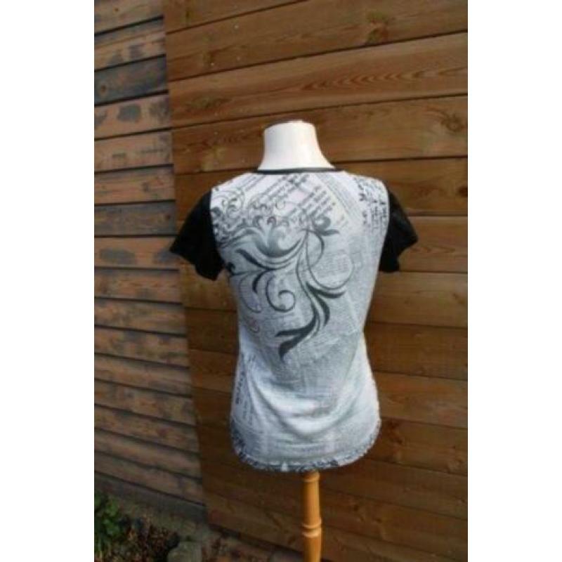 T-shirt zwart/kleur Missy mt M-L