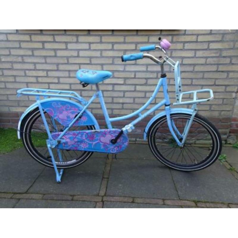Popal Oma fiets blauw 22"