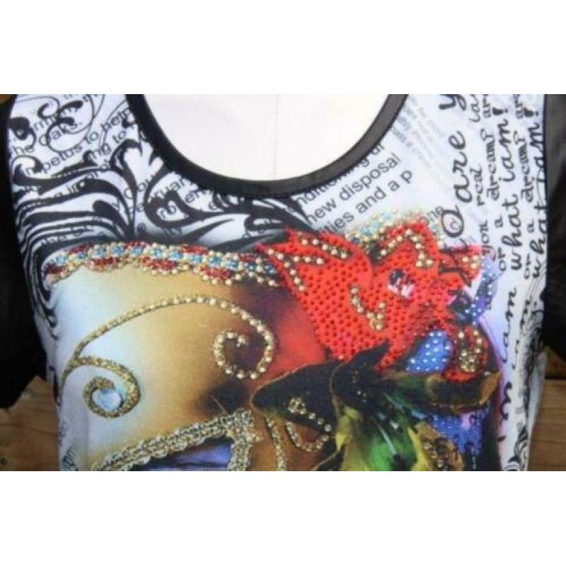 T-shirt zwart/kleur Missy mt M-L