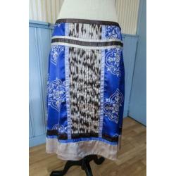 blauw glanzend rokje met luipaard print Styles by Steps mt38