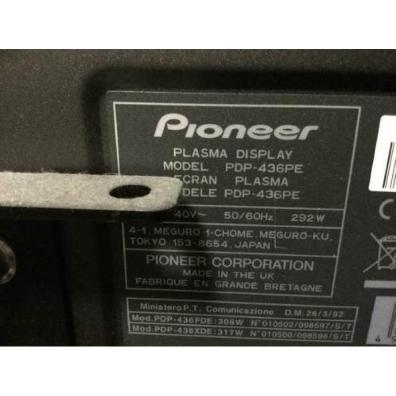 Pioneer plasma tv 43 inch.