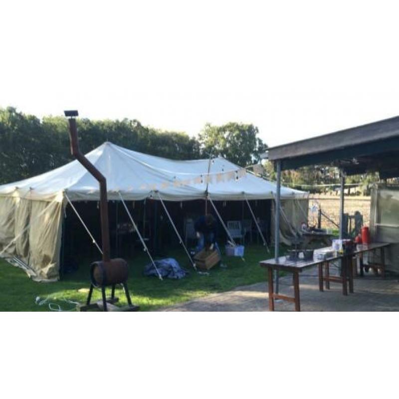 Feesttent festival sfeer legertent 5 x 10 meter