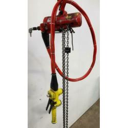 Kettingtakel pneumatisch 250 Kg. luchttakel Red Rooster