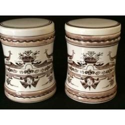 Antiek Delfts blauw appothekers potten 2stuks