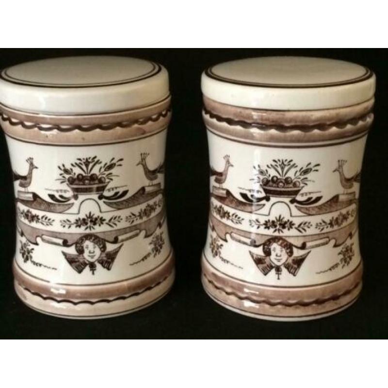 Antiek Delfts blauw appothekers potten 2stuks