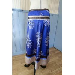 blauw glanzend rokje met luipaard print Styles by Steps mt38