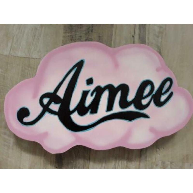 Geboortebord Lammetje Wollie met Roze speen.