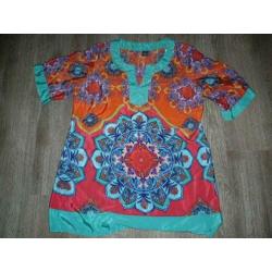 Lente prachtig kleurrijk tuniek top shirt Steps maat L 42 44