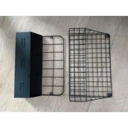 2 Metalen rekjes 35x7x25,5
