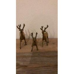 3 messing hertjes