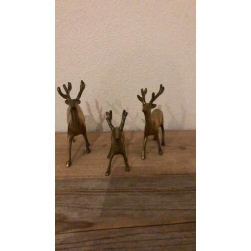 3 messing hertjes