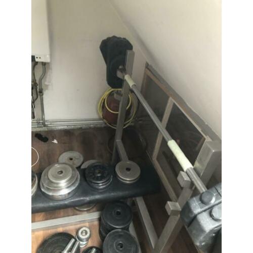 Gewichten fitness, bank, stang...