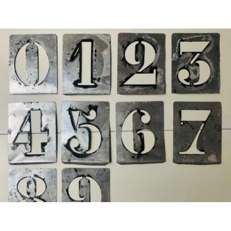 Vintage lettersjablonen/cijfersjablonen