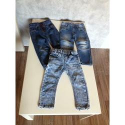3x jongens jeans 86 blauwe jongens jeans+2x 92 jeans blauw