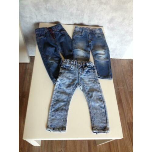 3x jongens jeans 86 blauwe jongens jeans+2x 92 jeans blauw