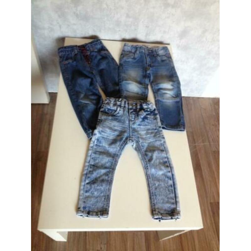 3x jongens jeans 86 blauwe jongens jeans+2x 92 jeans blauw