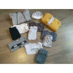 Baby kleding jongen mt 56 incl jas (pakket of los)