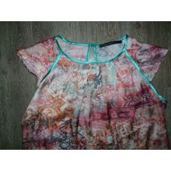 Lente prachtig kleurrijk tuniek top shirt Steps maat L 42 44