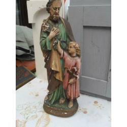 oud heiligenbeeld / religie / planchet