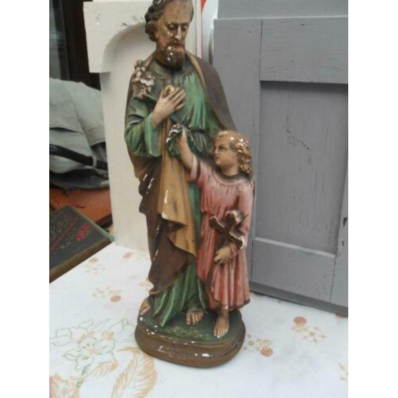 oud heiligenbeeld / religie / planchet