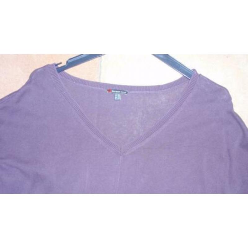 zgan damestrui mt 42 street one paars 100%katoen lange mouw