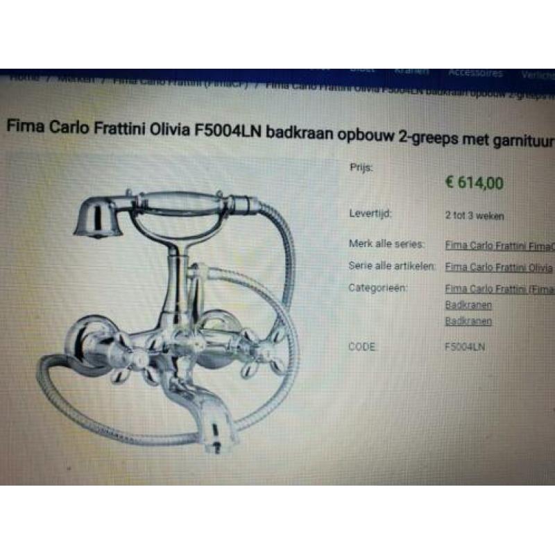Badkraan Fima Carlo Frattini, klassiek stijl, chroom