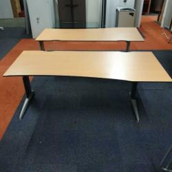 Wing bureau rechts, trespa/beuken L-poot KSB Breda BU475
