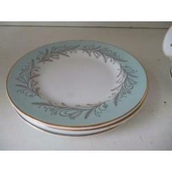 Theeservies blauw wit Cambridge Washington pottery Hanley