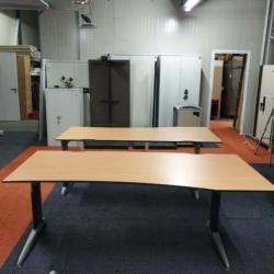 Wing bureau rechts, trespa/beuken L-poot KSB Breda BU475