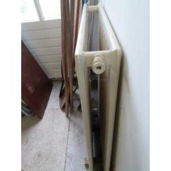 Dubbele radiator wit gelakt