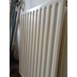 Dubbele radiator wit gelakt