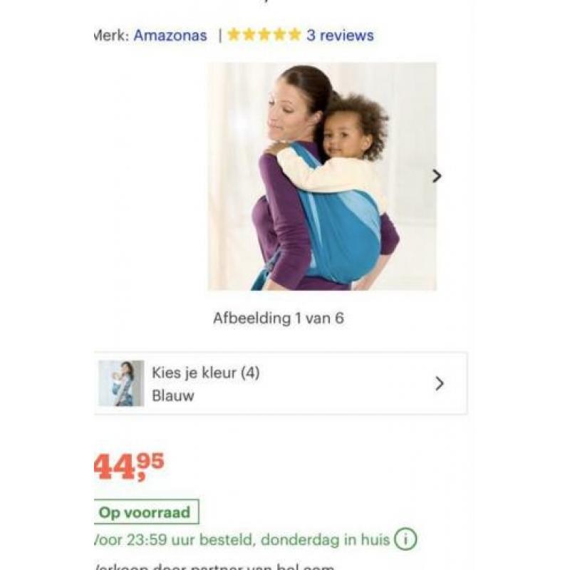 AMAZONAS Nieuw draagdoek 510 cm blauw