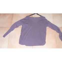 zgan damestrui mt 42 street one paars 100%katoen lange mouw