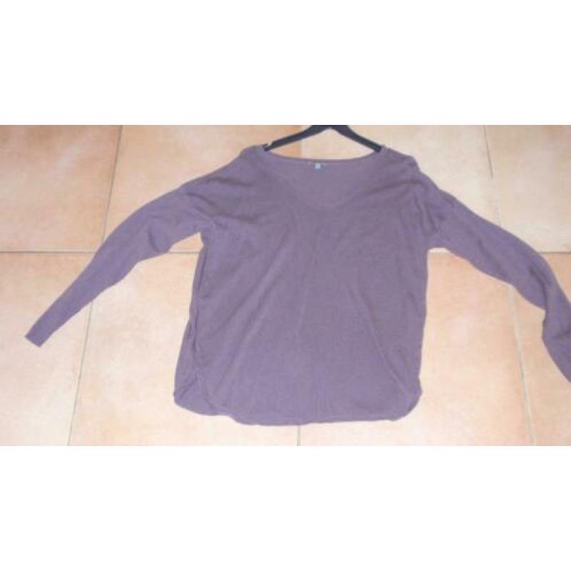 zgan damestrui mt 42 street one paars 100%katoen lange mouw
