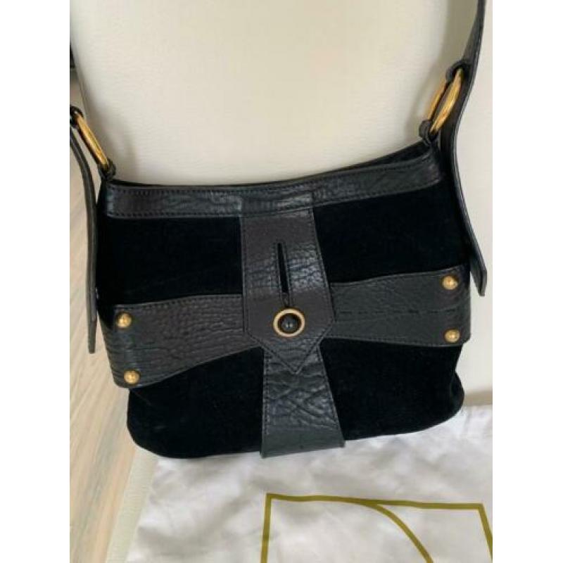 Yves Saint Laurent originele vintage suede/leer tas