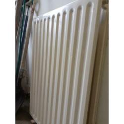 Dubbele radiator wit gelakt