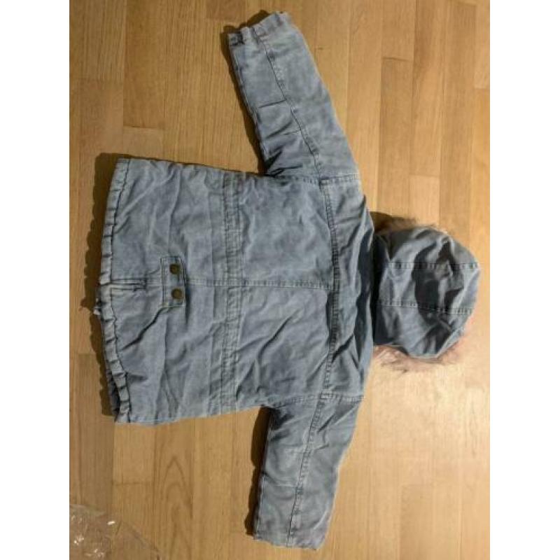 Denim gevoerde jas maat 104/110/4jaar
