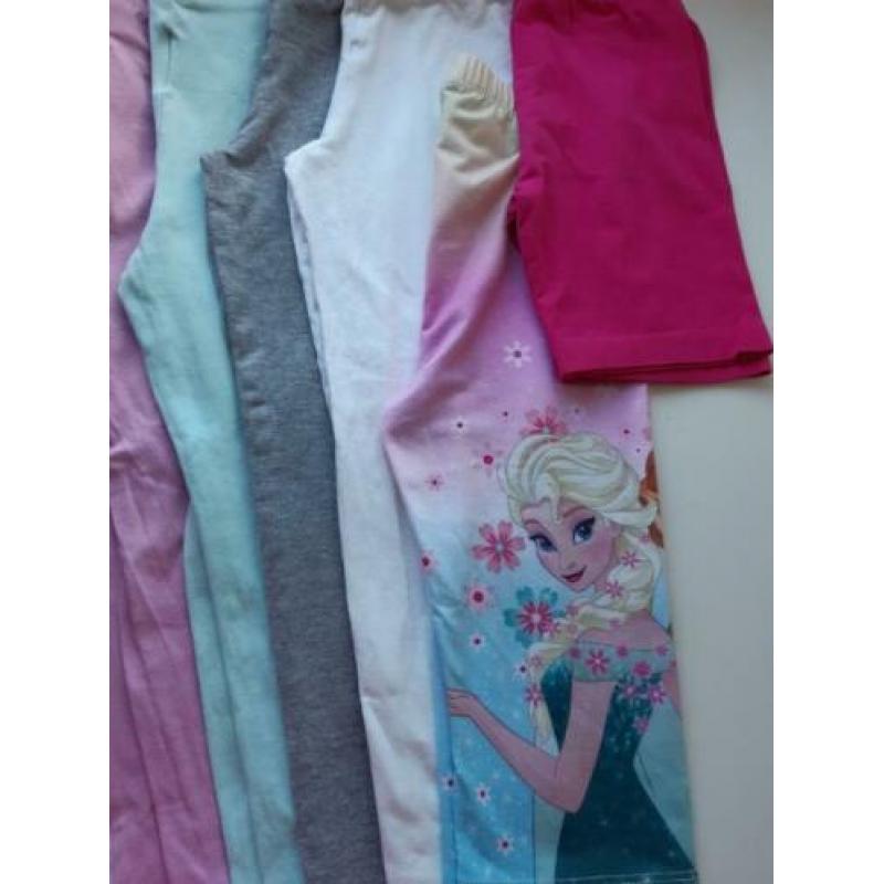 9 leggings diverse lengte maat 116-122.