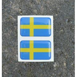 set 3D Zweedse vlag stickers Volvo 850r SAAB V70 t5 Zweden
