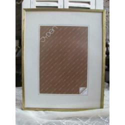 Brocante grote goud kleurige fotolijst / Jyden 25 x 20 cm